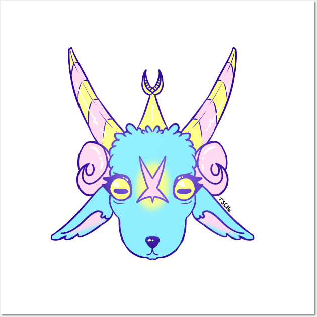 Pastel Baphomet Wall Art by TheSpaceCase